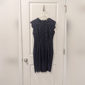Miusol Navy Lace Midi Dress